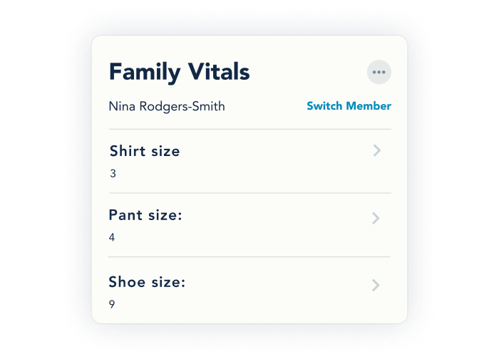 Family Vitals entries in the OurFamilyWizard Info Bank