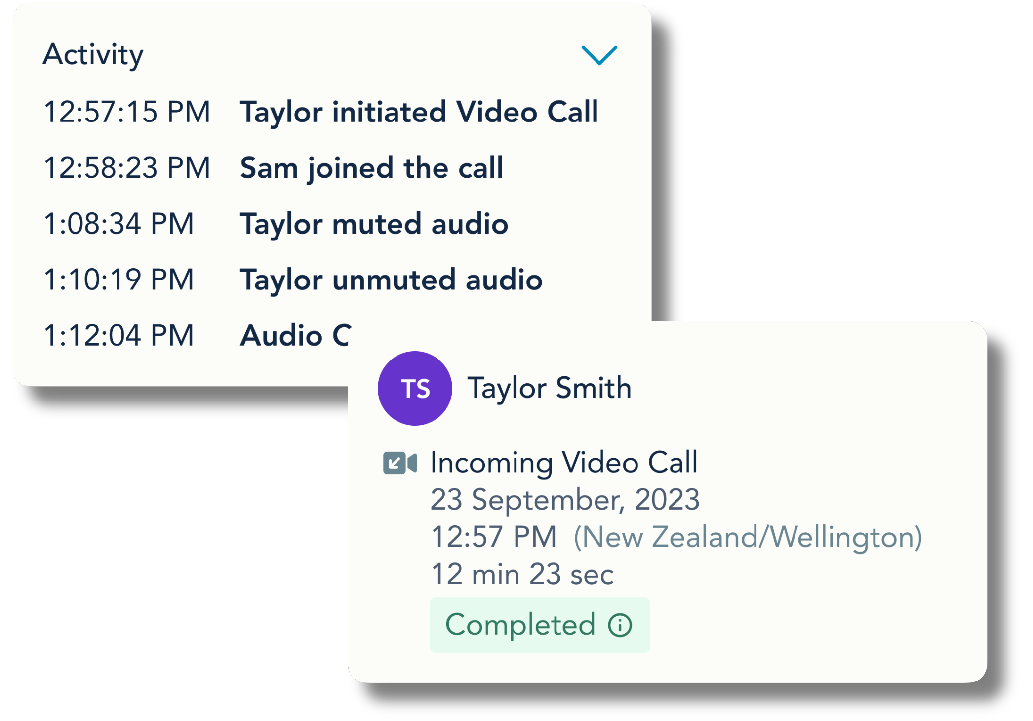 calls activity details