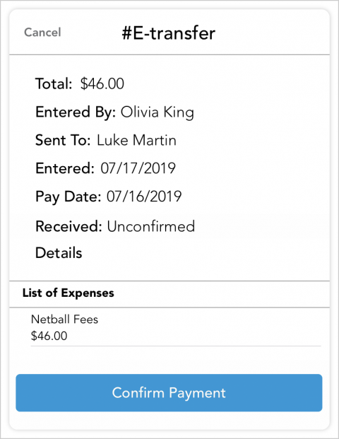 Confirm a Payment