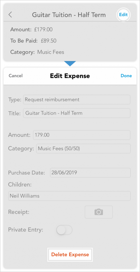 Edit Expense
