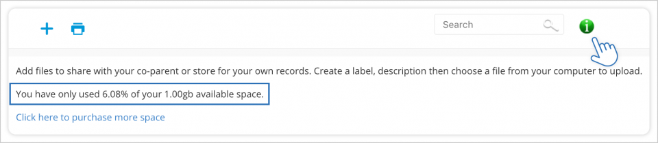 Checking Available MyFiles Space