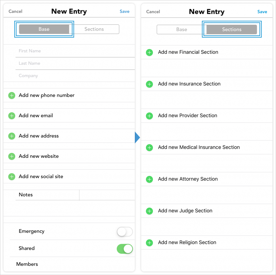 Basic Info Bank Entries